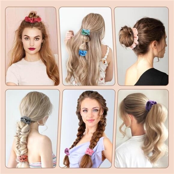 24Pcs Velvet Scrunchies Easter Basket Essentials for Adults Girls Elastic Hair main image 6